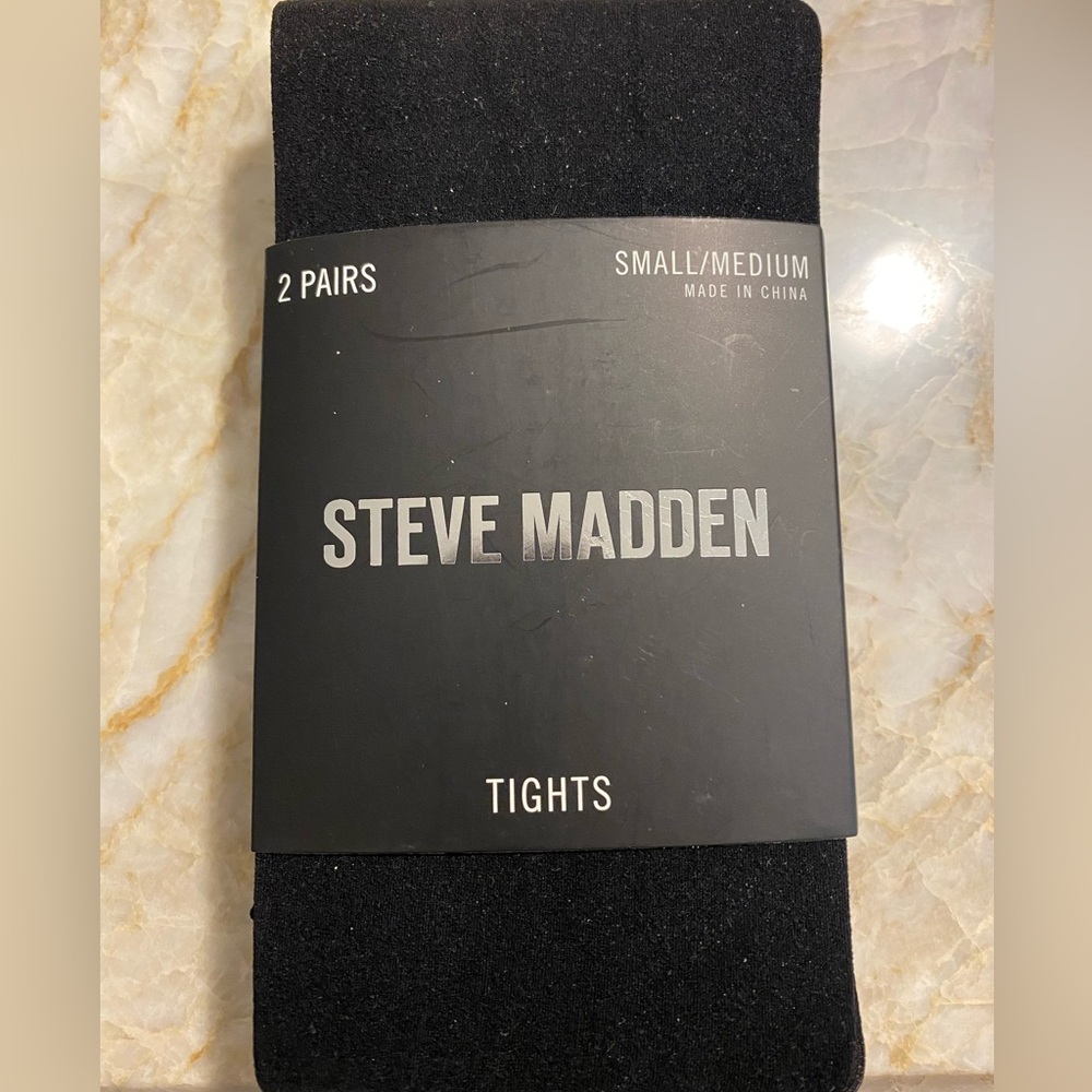 Steve Madden Black Legwear